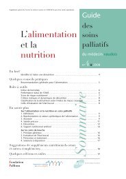 L'alimentation et la nutrition - Ensemble contre la douleur