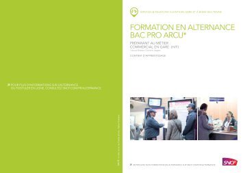 FORMATION EN ALTERNANCE BAC PRO ARCU* - SNCF.com