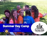 Curious Kids camps - Portage Public Schools