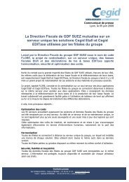 La Direction Fiscale de GDF SUEZ mutualise sur un ... - CXPLACE