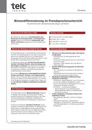 Binnendifferenzierung im Fremdsprachenunterricht - telc GmbH