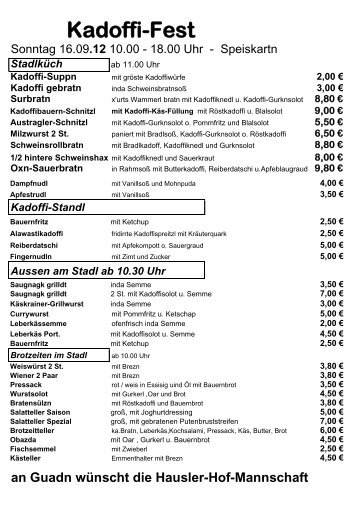 Speisekarte und Getränkekarte IIxls (4) - Hausler-Hof