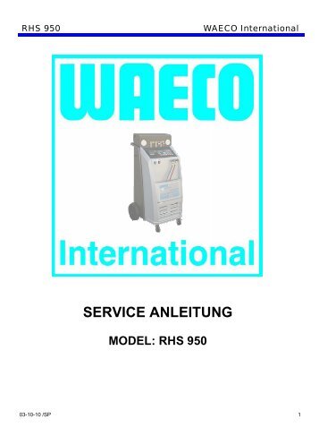 c Kalibrierung des Drucksensors - WAECO - AirCon Service