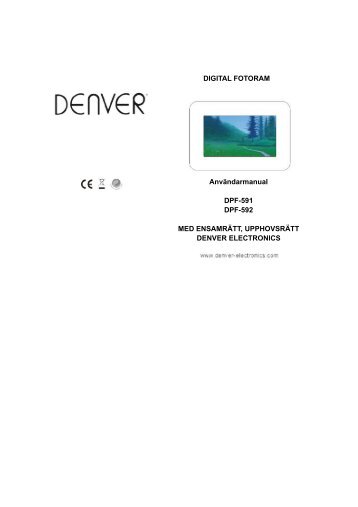 Denver DPF-591 & 592 Swedish - Biltema