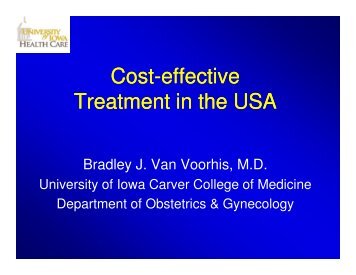 Cost-effectiveness of IUI versus IVF - eshre