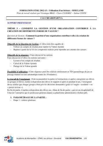 FORMATION STMG 2012-13 – Utilisation d'un Sérieux – SIMULAND ...