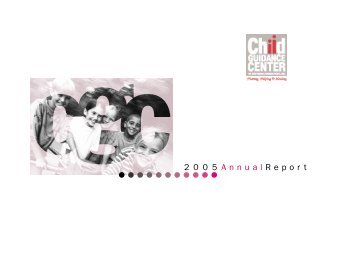 Annual Report 2005 - Child Guidance Center of Southern Connecticut