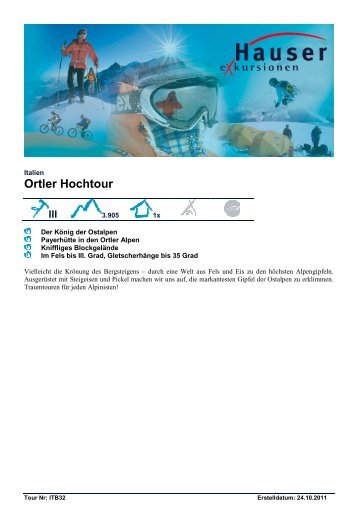 Ortler Hochtour - Hauser exkursionen