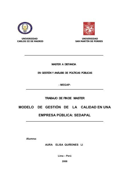 MODELO DE GESTION DE LA CALIDAD - aura quiñones li