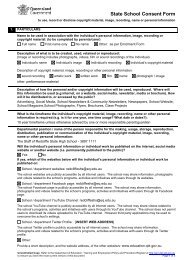 State School Consent Form - Redcliffe State High School