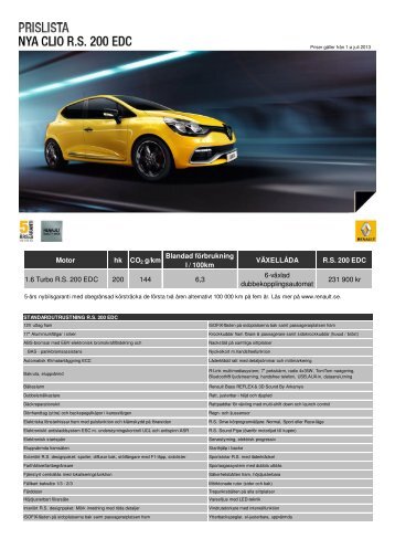 Renault Clio RS pdf - Upplands Motor