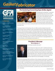 August 2012 - Gasket Fabricators Association