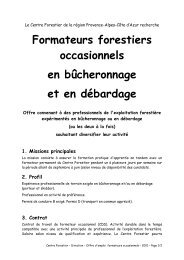 Formateurs forestiers occasionnels en bÃ»cheronnage et en dÃ©bardage