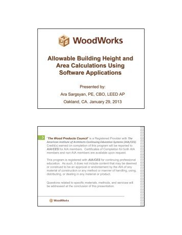 Allowable Building Height and Area Calculations ... - WoodWorks