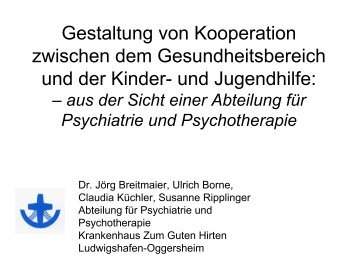 aus der Sicht einer Abteilung für Psychiatrie und Psychotherapie - ism