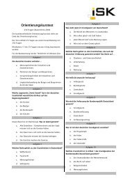 Orientierungskurstest - ISK-Hannover, Institut für Sprachen und ...