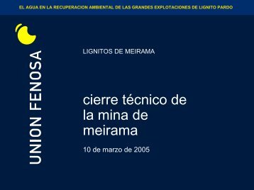 Cierre tÃ©cnico de la mina de Meirama (8,44 Mb) - Consejo Superior ...