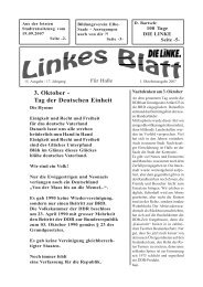 3. Oktober - Tag der Deutschen Einheit - DIE LINKE. Halle /Saale