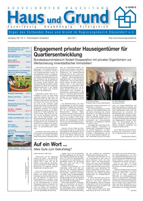 Ausgabe 04 11 Pdf 4 1 Mb Haus Und Grund Dusseldorf