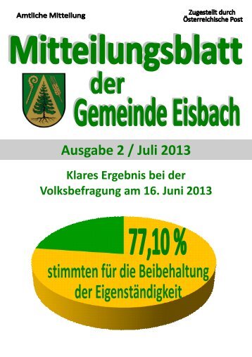 Mitteilungsblatt Ausgabe 2 ~ Juli 2013.pdf - Gemeinde Eisbach