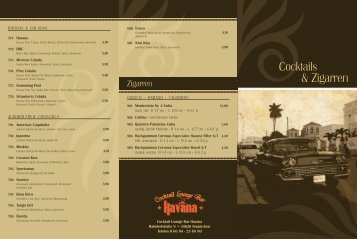 Cocktails & Zigarren - Havanabar-Neukirchen