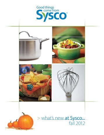 what's new at Sysco... fall 2012