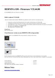 BERNINA 830 - Firmware V32.44.80