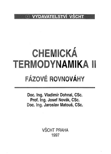 Chemická termodynamika II