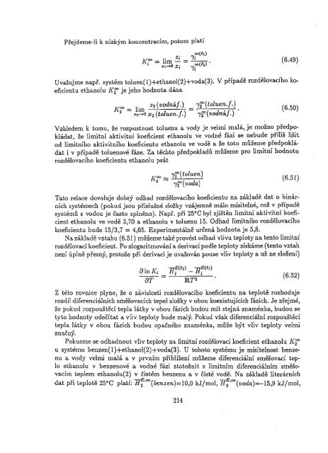 Chemická termodynamika II