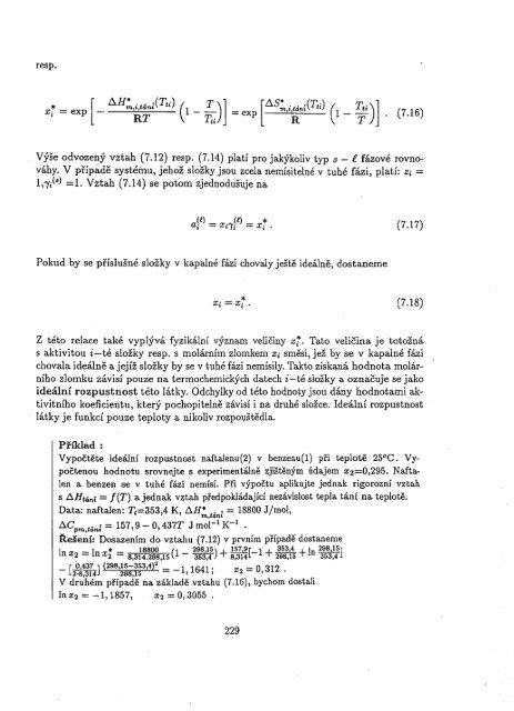 Chemická termodynamika II