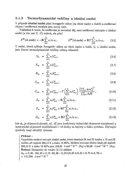 Chemická termodynamika II