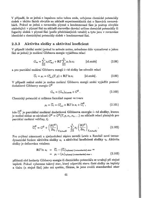 Chemická termodynamika II