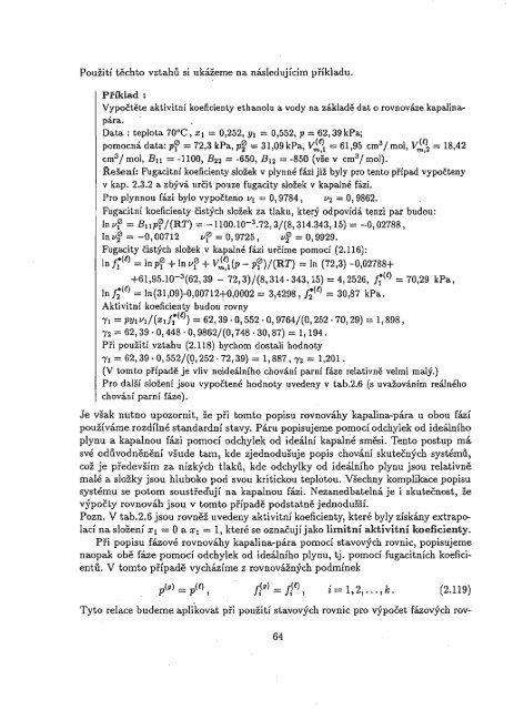 Chemická termodynamika II