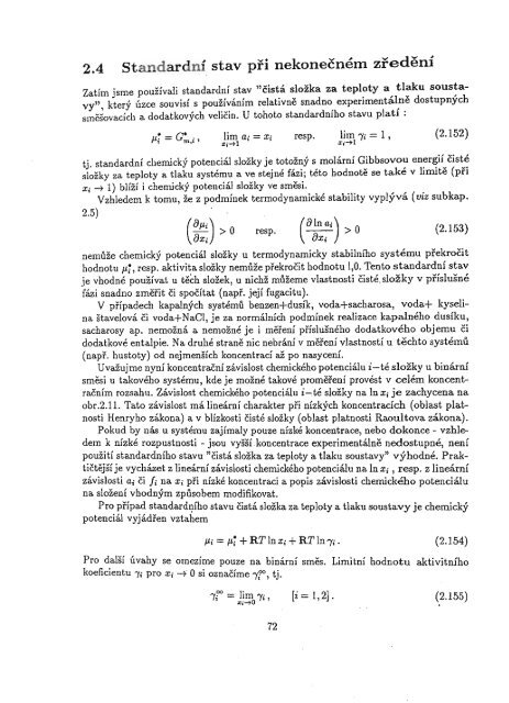 Chemická termodynamika II