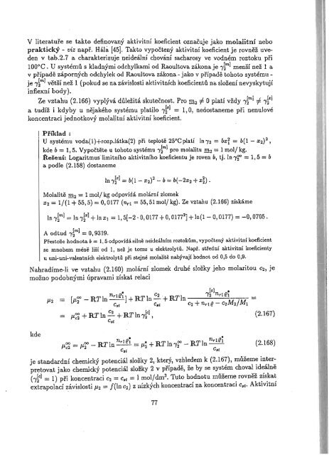 Chemická termodynamika II