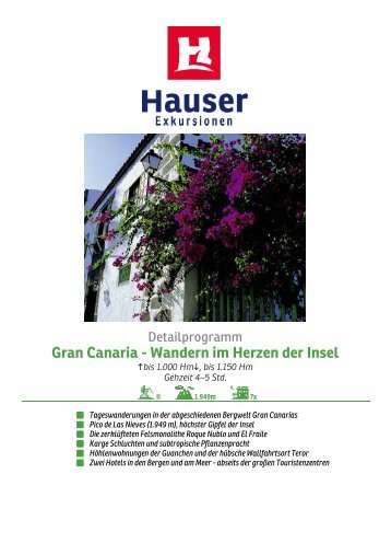 Gran Canaria - Wandern im Herzen der Insel - Hauser exkursionen