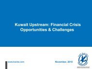 Kuwait Upstream: Financial Crisis Opportunities ... - OAPEC