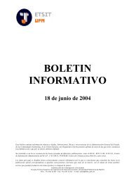 BOLETIN INFORMATIVO - Universidad PolitÃ©cnica de Madrid