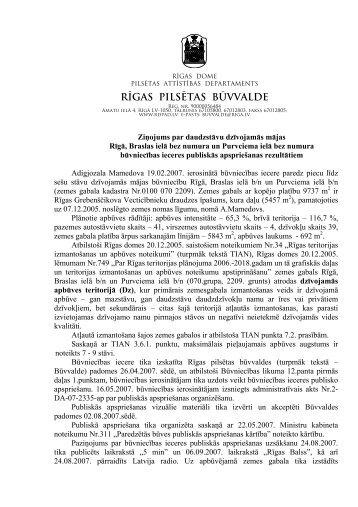 rÄ«gas pilsÄtas bÅ«vvalde - RÄ«gas domes PilsÄtas attÄ«stÄ«bas departaments