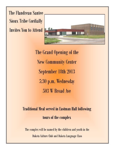 September - Flandreau Santee Sioux Tribe