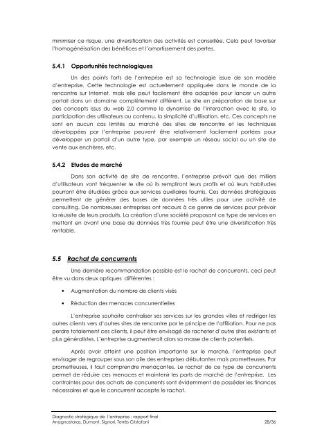 Audit stratégique / business plan d'une entreprise - CDH - EPFL