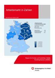 Arbeitsmarkt in Zahlen - Jobcenter Kreis Recklinghausen