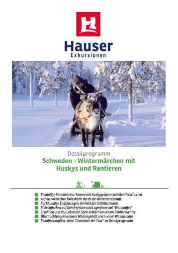 Schweden - Wintermärchen mit Huskys und ... - Hauser exkursionen