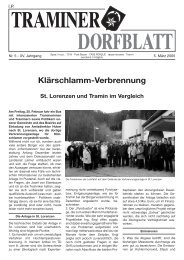 KlÃ¤rschlamm-Verbrennung - Traminer Dorfblatt