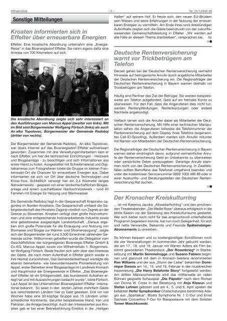 Amtsblatt der Gemeinde Wilhelmsthal