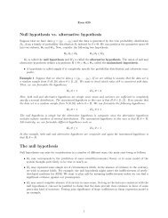 Null hypothesis vs. alternative hypothesis The null hypothesis