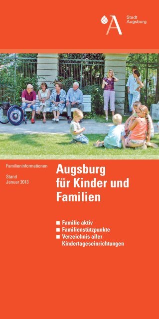 Flyer 01/2013 - Kinderbetreuung in Augsburg - Stadt Augsburg