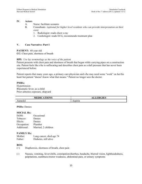 SIMULATION CASEBOOK - MyCourses