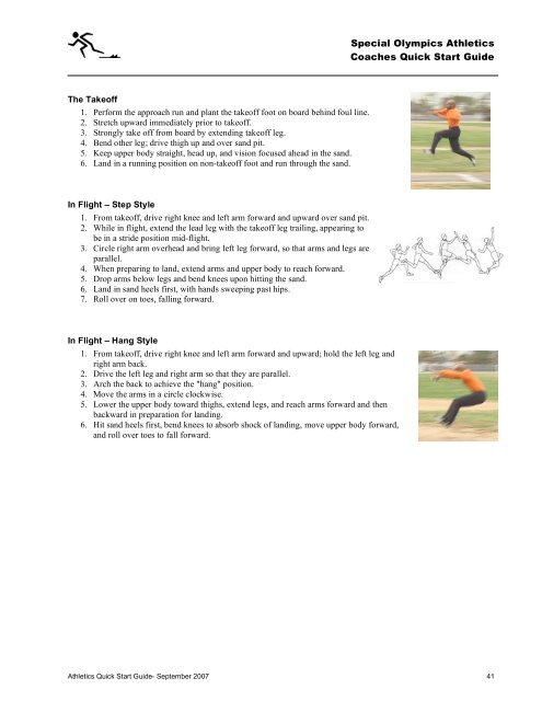 Athletics Quick Start Guide - Special Olympics