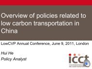 Hui He, ICCT - Low Carbon Vehicle Partnership